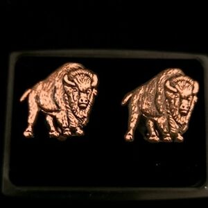 Vintage Copper Buffalo Cuff Links